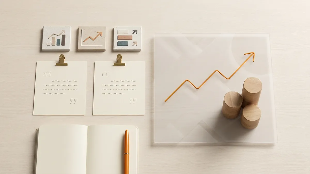 Case study proof sheet layout showcasing baseline metrics, strategy execution steps, verified ROI data, and client quote.