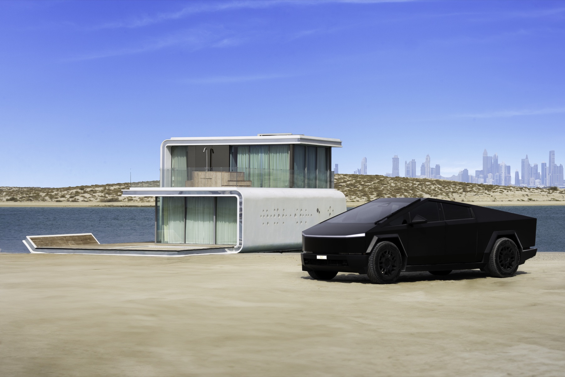 Tesla Cybertruck commercial photography